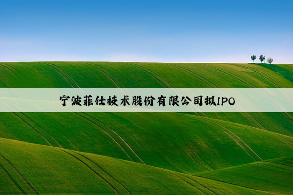 宁波菲仕技术股份有限公司拟IPO